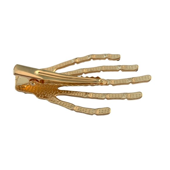 NOC C&C California Rhinestone Skeleton Hand Hair Clips Halloween Gothic … - Picture 6 of 9